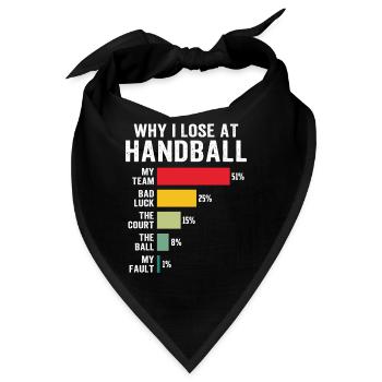 Warum ich im Handball verliere - Bandana - Schwarz - Vorne