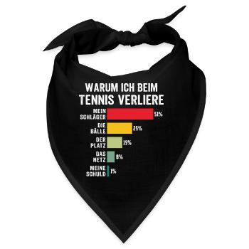 warum ich beim tennis verliere  - Bandana - Schwarz - Vorne