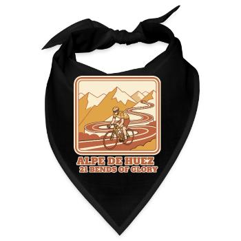 Alpe d'Huez Vintage Cycling - Bandana - Schwarz - Vorne