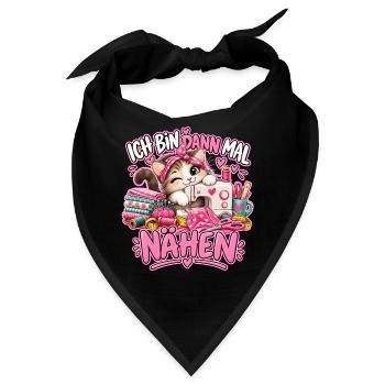 Ich bin dann mal Nähen - Bandana - Schwarz - Vorne