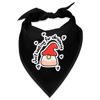Just Waiting for christmas - Bandana - Schwarz - Vorne