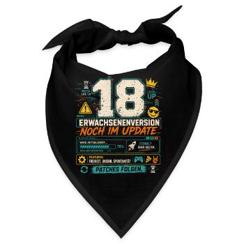 18 Geburtstag Volljährig Gaming Geschenk Humor - Bandana - Schwarz - Vorne