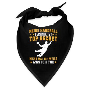 meine handball technik  - Bandana - Schwarz - Vorne