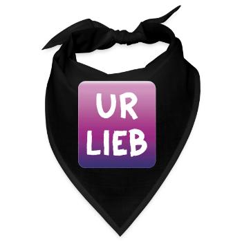 UR LIEB – Spruch mit österreichischem Charme, Wien - Bandana - Schwarz - Vorne