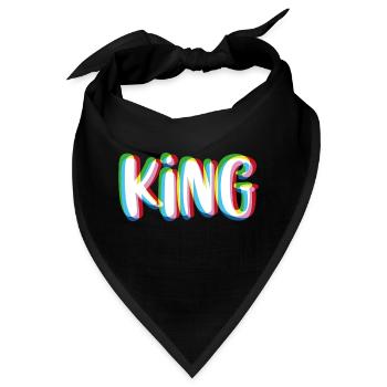 King - Queen Partnershirt - Bandana - Schwarz - Vorne