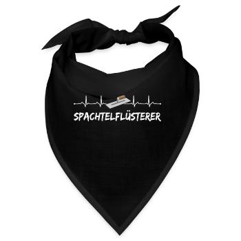 Stuckateur Herzschlag Gipser Verputzer - Bandana - Schwarz - Vorne