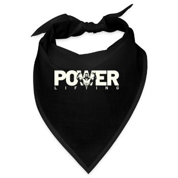 power lifting weiss - Bandana - Schwarz - Vorne
