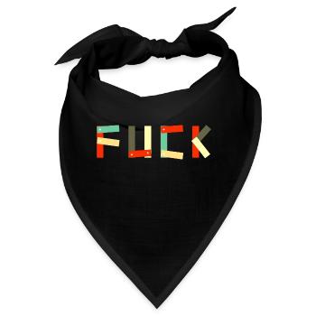 Text ficken - Bandana - Schwarz - Vorne
