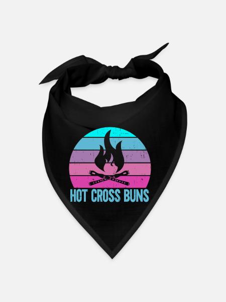 Hot Cross Buns - Bandana - black - Front