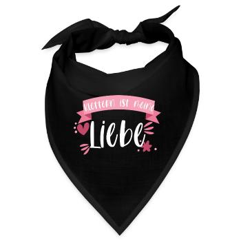 Klettern Bouldern Bergsteigen Berge Liebe Geschenk - Bandana - Schwarz - Vorne