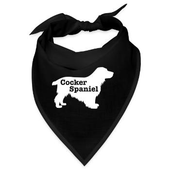 Cocker Spaniel - Bandana - Schwarz - Vorne