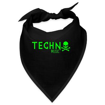 Techno-Musik - Bandana - Schwarz - Vorne