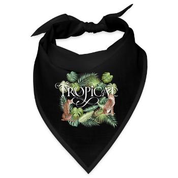 Tropical Summer - Bandana - Schwarz - Vorne