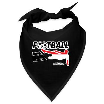 Fußball Fieber Österreich - Bandana - Schwarz - Vorne