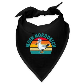 Nordsee Urlaub MOIN NORDDEICH Lustiges - Bandana - Schwarz - Vorne