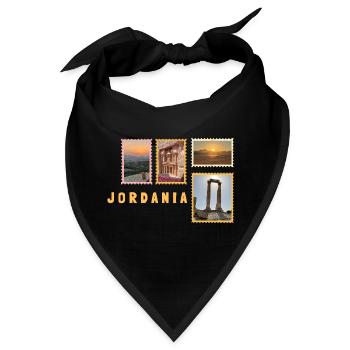 Jordanien Collage - Bandana - Schwarz - Vorne