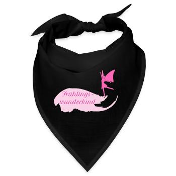 Frühlingswunderkind Wortschätze vergessene Wörter - Bandana - Schwarz - Vorne
