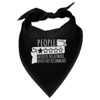 People Absolute Nightmare 1 Stern Review Logo Text - Bandana - Schwarz - Vorne