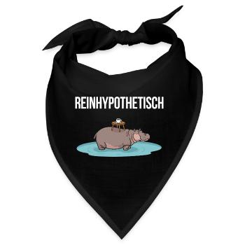 Reinhypothetisch Nilpferd Kaffee Wortwitz Humor - Bandana - Schwarz - Vorne