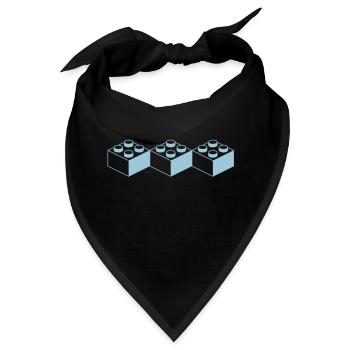 Drei Spielsteine als Rauten Motiv - Bandana - Schwarz - Vorne