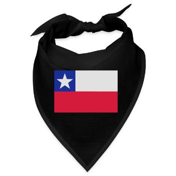 Chilenische Flagge Stylisiert - Bandana - Schwarz - Vorne