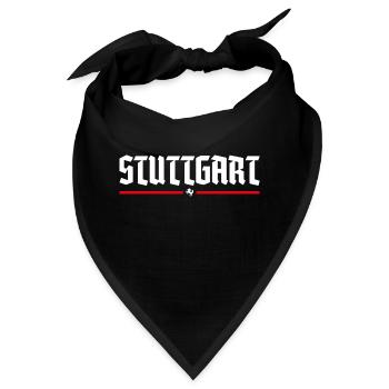 STUTTGART SCHRIFTZUG NAME WAPPEN TSHIRT - Bandana - Schwarz - Vorne