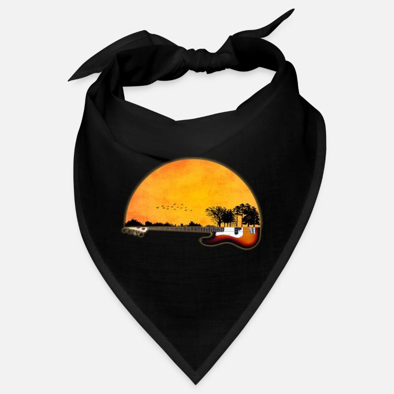 Gitarre Natur - Bandana - Schwarz