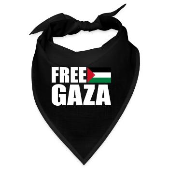 Free gaza - Bandana - Schwarz - Vorne