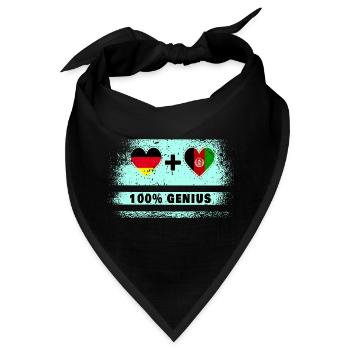 Deutschland und Afghanistan Genial / Geschenk - Bandana - Schwarz - Vorne