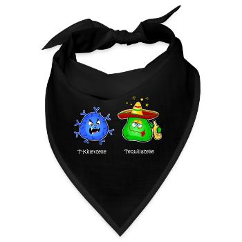 T-Killer Zelle, Immunsystem, Virus Tequila T-Zelle - Bandana - Schwarz - Vorne