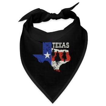 TEXAS Cowboy Texas - Bandana - Schwarz - Vorne