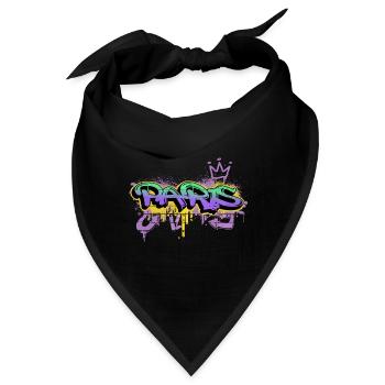 Paris Frankreich Stadt Graffiti Spray Sprayer - Bandana - Schwarz - Vorne