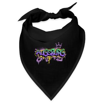 Augsburg Deutschland Stadt Graffiti Spray Sprayer - Bandana - Schwarz - Vorne