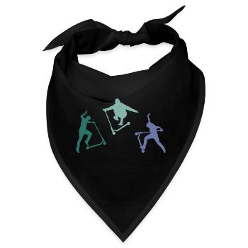 scooter roller e-scooter stuntscooter skatepark - Bandana - Schwarz - Vorne