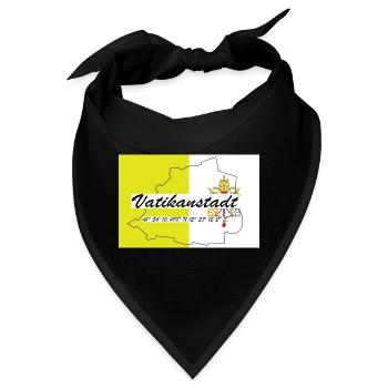 Vatikanstadt - Hauptstadt mit GPS & Flagge - Bandana - Schwarz - Vorne