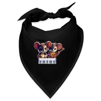 Entzückende Musiker Mäuse - Bandana - Schwarz - Vorne
