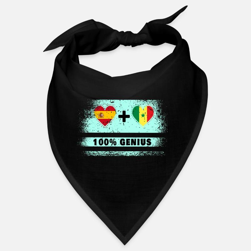 Spain and Senegal flag 100% genius Bandana