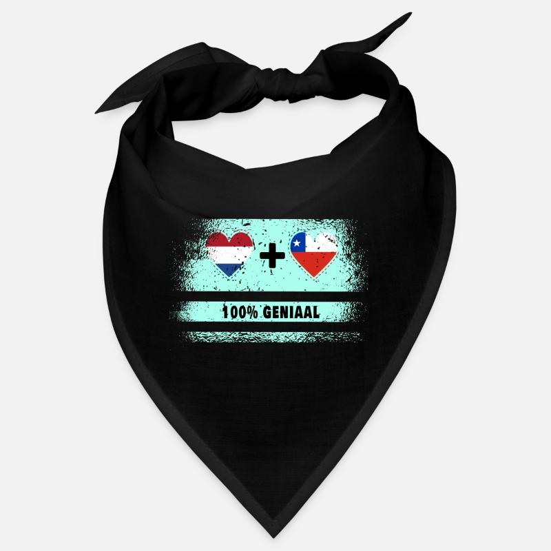 Drapeau 100% Genius du Chili et des Pays-Bas Bandana