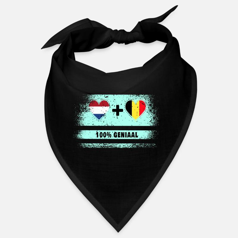 Drapeau 100% Genius de la Belgique et des Pays-Bas Bandana