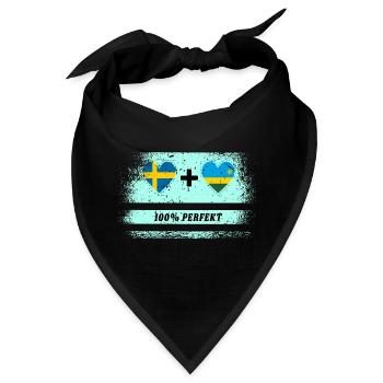Ruanda und Schweden 100% Perfekt / Geschenk - Bandana - Schwarz - Vorne