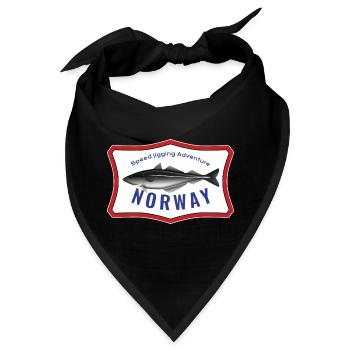 Norway Speed Jiggung Adventure Seelachs Geschenk - Bandana - Schwarz - Vorne