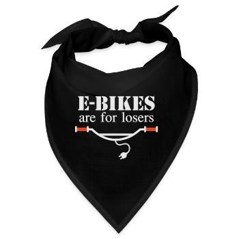 E-Bikes sind für Verlierer - Bandana - Schwarz - Vorne
