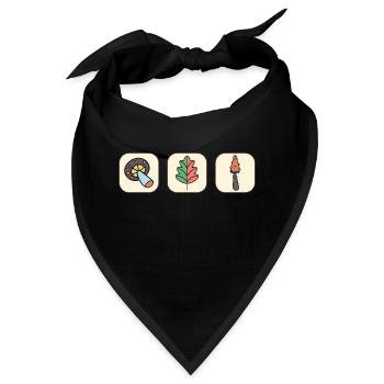 Herbstliches Design #2 - Bandana - Schwarz - Vorne