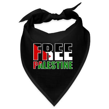 Free palestine - Bandana - Schwarz - Vorne
