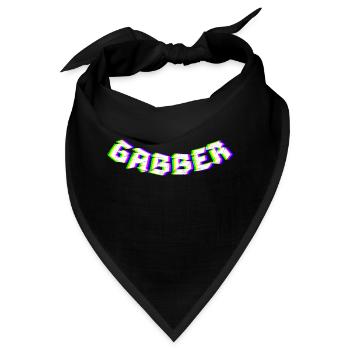 Gabber Hardcore Techno - Bandana - Schwarz - Vorne