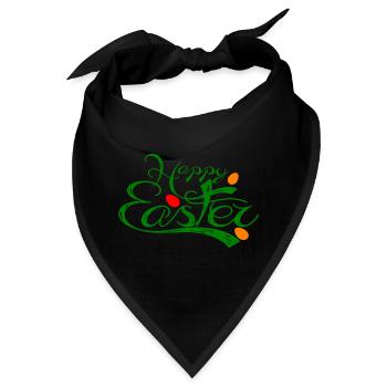 Happy Easter Osterfest - Bandana - Schwarz - Vorne