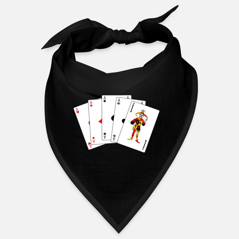 Fünf Karten Fünf gleiche Karten - Bandana - Schwarz