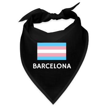 Trans Pride Flagge Barcelona - Bandana - Schwarz - Vorne