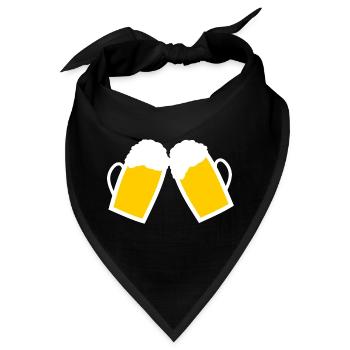 Bier Biergläser Vatertag Geschenk Vater Papa - Bandana - Schwarz - Vorne