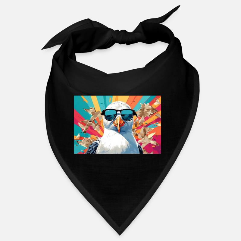 Cool seagull in the fray Bandana